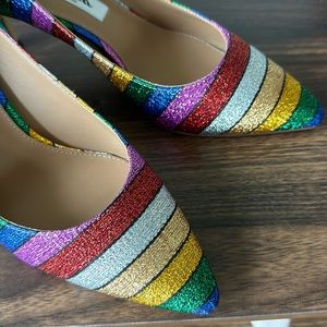 Nina rainbow metallic pumps- NIB multicolor size 5